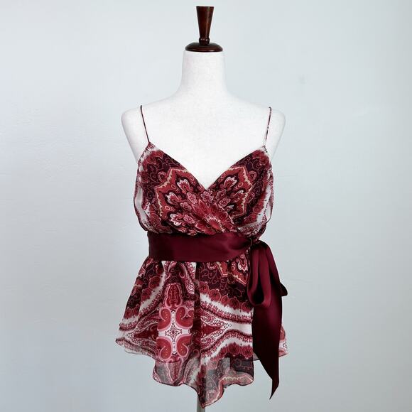 Vintage Y2K The Limited Satin Bow 100% Silk Strappy Cami Top NWT - Picture 1 of 9